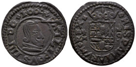 FELIPE IV (1621-1665). 16 Maravedís (Ae. 4,21g/25mm). 1664. Trujillo M. (Cal-507). MBC+.
