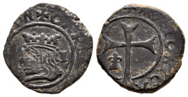 CARLOS II (1665-1700). Dobler. (Ae. 1,56g/16mm). S/D. Mallorca. (Cal-2019-11). MBC.