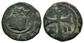 FELIPE V (1700-1746). Dobler. (Ae. 1,70g/14mm). S/D. Mallorca. (Cal-2019-3). MBC-.