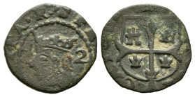 FELIPE V (1700-1746). Dobler. (Ae. 1,11g/14mm). S/D. Mallorca. (Cal-2019-4). MBC-.