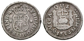 FERNANDO VI (1746-1759). 1/2 Real. (Ar. 1,59g/16mm). 1753. México M. (Cal-2019-86). MBC-.