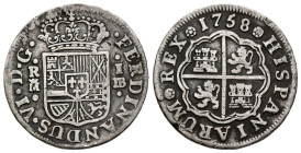 FERNANDO VI (1746-1759). 1 Real (Ar. 2,76g/20mm). 1758. Madrid JB. (Cal-2019-182). MBC.