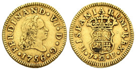 FERNANDO VI (1746-1759). 1/2 Escudo. (Au. 1,75g/15mm). 1756. Madrid JB. (Cal-2019-559). MBC.