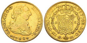 CARLOS III (1759-1788). 2 Escudos. (Au 6,74g /22mm). 1788. Madrid M. (Cal-2019-1578). MBC+.