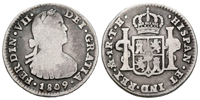 FERNANDO VII (1808-1833). 1 Real. (Ar. 3,18g/20mm). 1809. México TH. (Cal-2019-6...