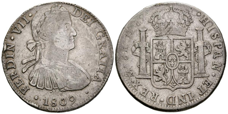 FERNANDO VII (1808-1833). 8 Reales. (Ar. 26.54g/40mm). 1809. México HJ. (Cal-201...