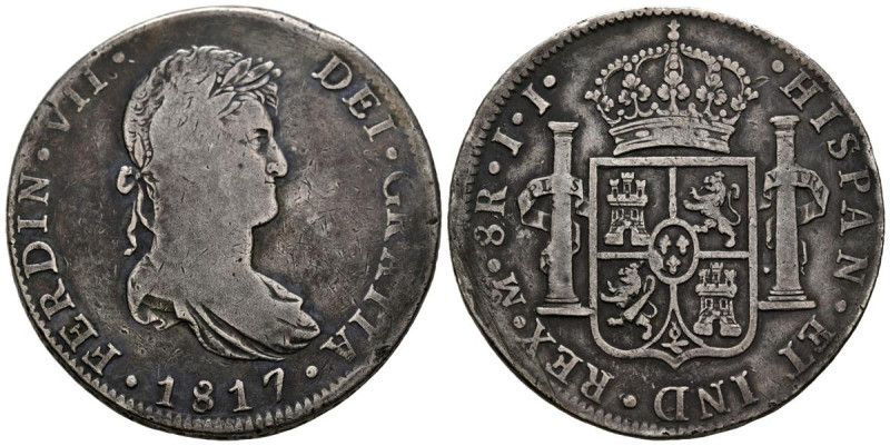 FERNANDO VII (1808-1833). 8 Reales. (Ar. 26.70g/39mm). 1817. México JJ. (Cal-201...