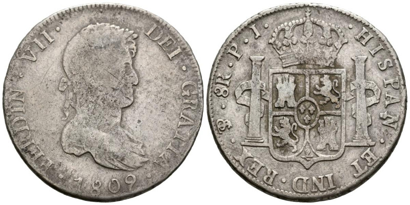 FERNANDO VII (1808-1833). 8 Reales. (Ar. 26,34g/39mm). 1809. Potosí PJ. (Cal-201...