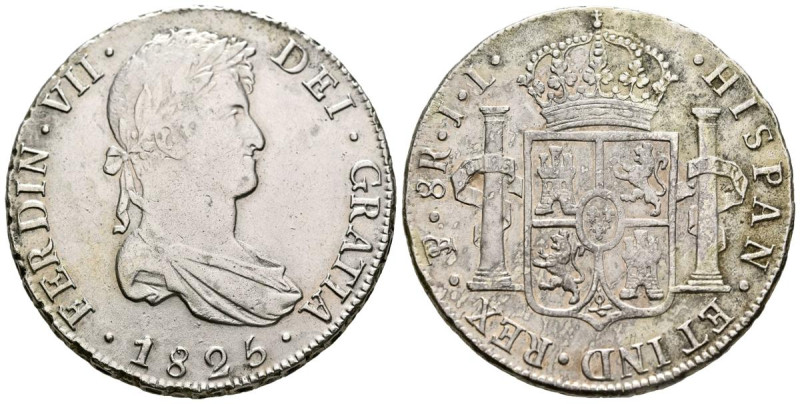FERNANDO VII (1808-1833). 8 Reales. (Ar. 26,891g/38mm). 1825. Potosí JL. (Cal-20...