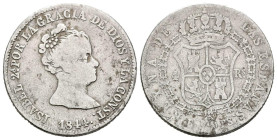 ISABEL II (1833-1868). 4 Reales. (Ar. 5,72g/23mm). 1844. Barcelona PS. (Cal-2019-418). BC.