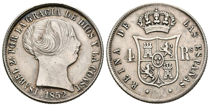 ISABEL II (1833-1868). 4 Reales. (Ar. 5,09g/23mm). 1852. Madrid. (Cal-2019-457)....