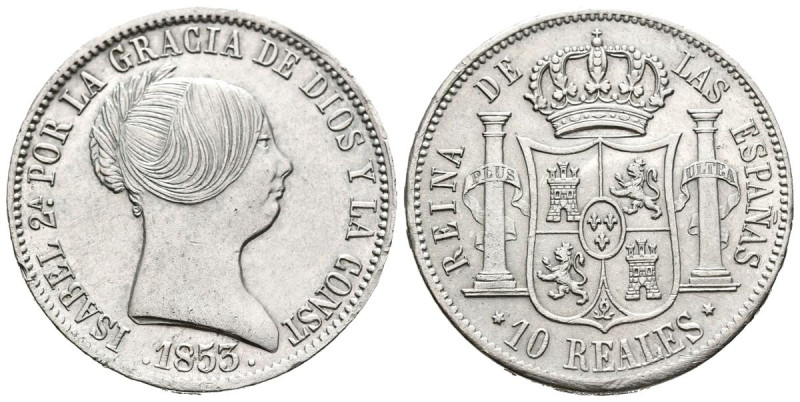 ISABEL II (1833-1868). 10 Reales (Ar. 12,94g/30mm). 1853. Madrid. (Cal-2019-528)...