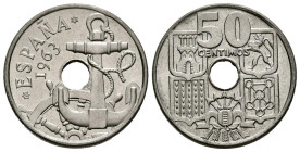 ESTADO ESPAÑOL (1936-1975). 50 Céntimos. (Cu-Ni. 3,88g/20mm). 1963 *19-63. Madrid. (Cal-2019-28). SC.