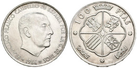 ESTADO ESPAÑOL (1936-1975). 100 pesetas. (Ar. 18.89g/34mm). 1966 *19-66. Madrid. (Cal-2019-145). SC. Brillo original.