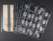 ESTADO ESPAÑOL (1936-1975). Conjunto de 26 monedas de 100 Pesetas de plata de 1966 *19-66 procedentes de cartucho. SC. Espectacular pátina y brillo or...