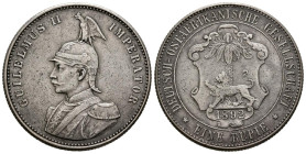 ALEMANIA. 1 Rupia (Ar. 11,78g/31mm). 1892. Guillermo II. África Oriental Alemana. (Km#2). MBC. Escasa.