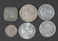 ALEMANIA. Precioso conjunto de 7 monedas acuñadas desde la época de la Confederación Germánica hasta el III Reich pasando por la República de Weimar. ...