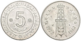 ARGELIA. 5 Dinars (Ar. 12,02g/31mm). 1972. 10 Aniversario de la Independencia. (Km#105). EBC.