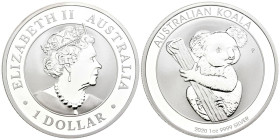AUSTRALIA. 1 Dollar (Ar. 31,50g/40mm). 2020. Koala. (Km#UC-484). PROOF.