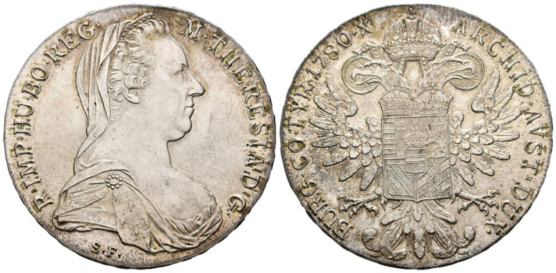 AUSTRIA. 1 Thaler. (Ar. 28,15g/41mm). 1780. María Teresa. Reacuñación moderna. (...