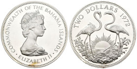 BAHAMAS. 2 Dollars (Ar. 28,94g /40mm). 1972. Isabel II. (Km # 23). PROOF.