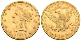 ESTADOS UNIDOS. 10 Dollars (Au. 16,70g/27mm). 1882. Philadelphia. (Km#102). EBC+. Excelente ejemplar.