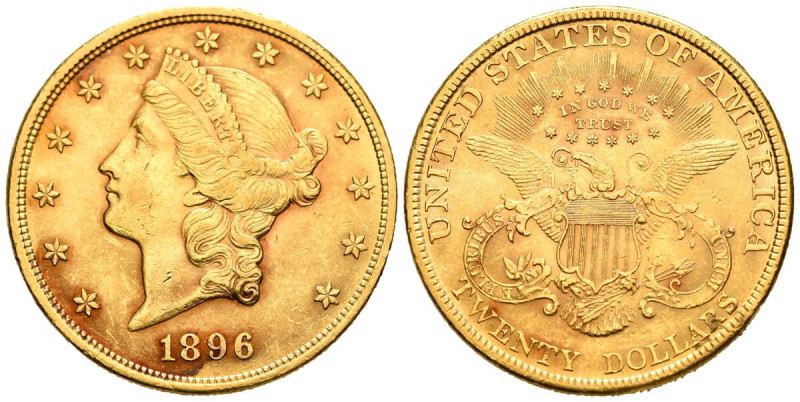 ESTADOS UNIDOS. 20 Dollars (Au. 33,40g/34mm). 1896. Philadelphia. (Km#74.3). EBC...