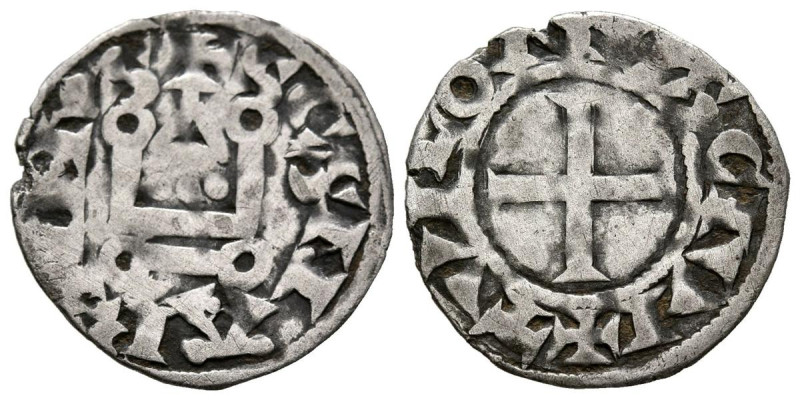 FRANCIA, San Martín de Tours. Dinero. (Ar. 0,90g/18mm). 1150-1200. Tournois. (Bo...