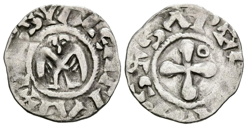 FRANCIA, Obispado de Valence y Die (Anónimo). Dinero. (Ar. 0,93g/17mm). 1157-127...