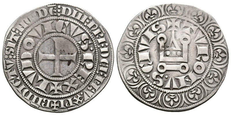 FRANCIA. Gros Tournois (Ar. 3,67g/25mm). S/D. Louis IX (1226–1270). (Duplessy 19...