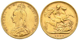 GRAN BRETAÑA. Soberano. (Au. 7,94g/22mm). 1892. (Km#767). MBC.