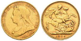 GRAN BRETAÑA. Soberano. (Au. 7,93g/22mm). 1900. (Km#13). MBC-.