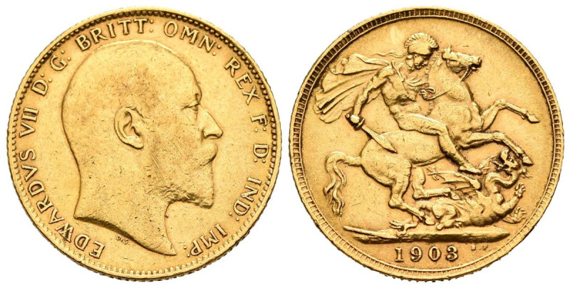 GRAN BRETAÑA. Soberano. (Au. 7,97g/22mm). 1903. (Km#805). MBC.
