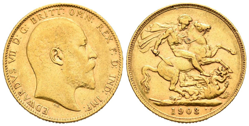 GRAN BRETAÑA. Soberano. (Au. 7,97g/22mm). 1903. (Km#805). MBC.
