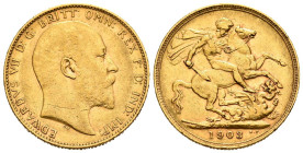 GRAN BRETAÑA. Soberano. (Au. 7,97g/22mm). 1903. (Km#805). MBC-.