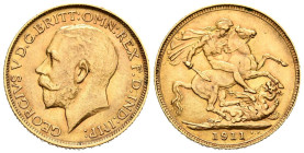 REINO UNIDO. 1 Soberano (Au. 7,97g/22mm). 1911. Jorge V. Londres. (Km#29). MBC+.
