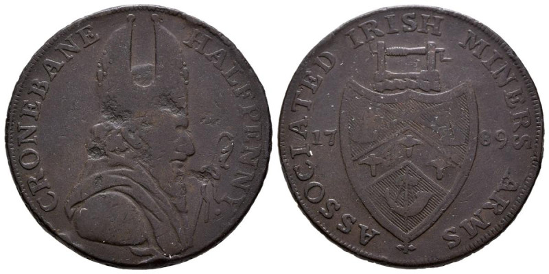 GRAN BREATAÑA. 1/2 Penny Token. (Ae. 10,97g/29mm). 1789. MBC-.