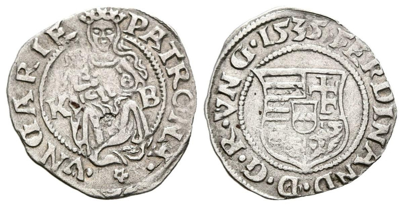 HUNGRIA, Fernando I (hermano de Carlos I de España). Denar húngaro. (Ar. 0,38g/1...