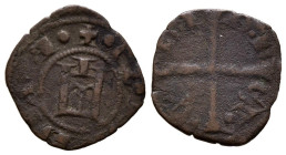 ITALIA, Republica (1139-1339). Quartaro. (Ae. 0,65g/15mm). Génova. (CNI 36,1). MBC-.