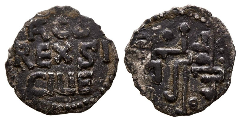 ITALIA, Tancredo (1190-1194). 1/4 de Tercenario bilingüe. (Ae. 0,41g/12mm). Sici...