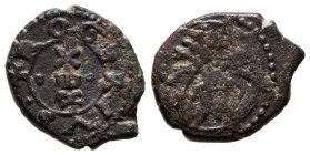 ITALIA, Tancredo (1190-1194). Follaro. (Ae. 2,08g/15mm). Sicilia. (Spahr 139). MBC.