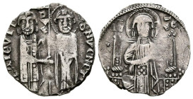 ITALIA, Lorenzo Tiepolo (1268-1275). 1/2 Grosso. (Ar. 1,17g/17mm). Venecia. (Paolucci no cita). MBC+. Vanos de acuñación.