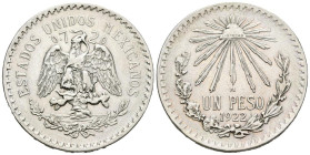 MÉXICO. 1 Peso (Ar. 16,46g/34mm). 1922. (Km#455). EBC.