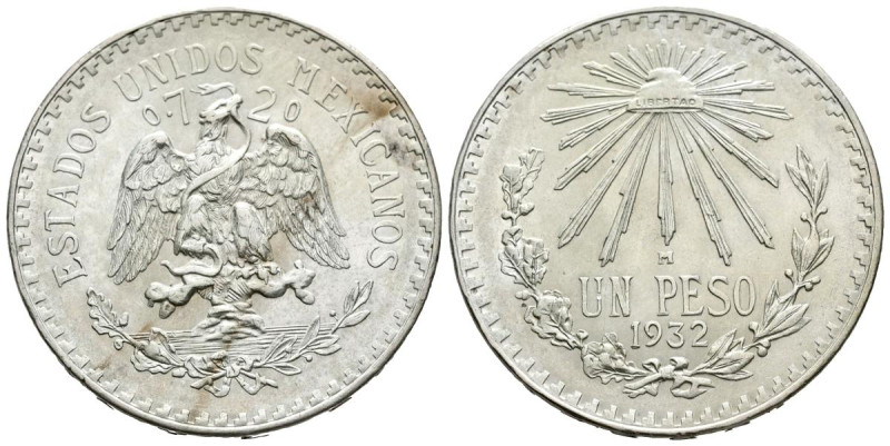 MÉXICO. 1 Peso (Ar. 16,67g/34mm). 1932. (Km#455). SC-.