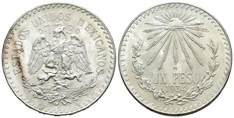 MÉXICO. 1 Peso (Ar. 16,71g/34mm). 1934. (Km#455). SC-.