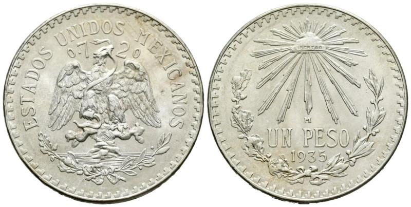 MÉXICO. 1 Peso (Ar. 16,67g/34mm). 1935. (Km#455). SC-.
