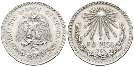 MÉXICO. 1 Peso (Ar. 16,59g/34mm). 1945. (Km#455). SC-.