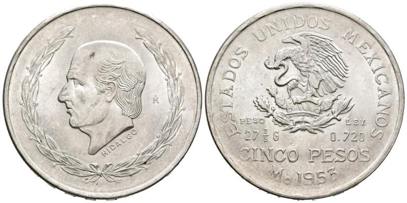 MÉXICO. 5 pesos. (Ar. 27,65g /40mm). 1953. (Km#467). SC-.