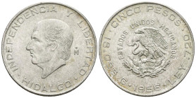 MÉXICO. 5 Pesos. (Ar. 18,00g /36mm). 1956. Hidalgo. (Km# 469). EBC-.