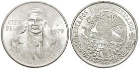 MÉXICO. 100 pesos. (Ar. 27,73g/39mm). 1979. (K# 483.2). SC-.